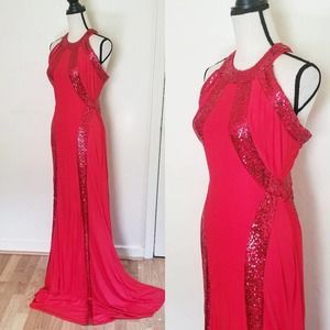 1970s Jessica Rabbit Floor Length Gown || Small